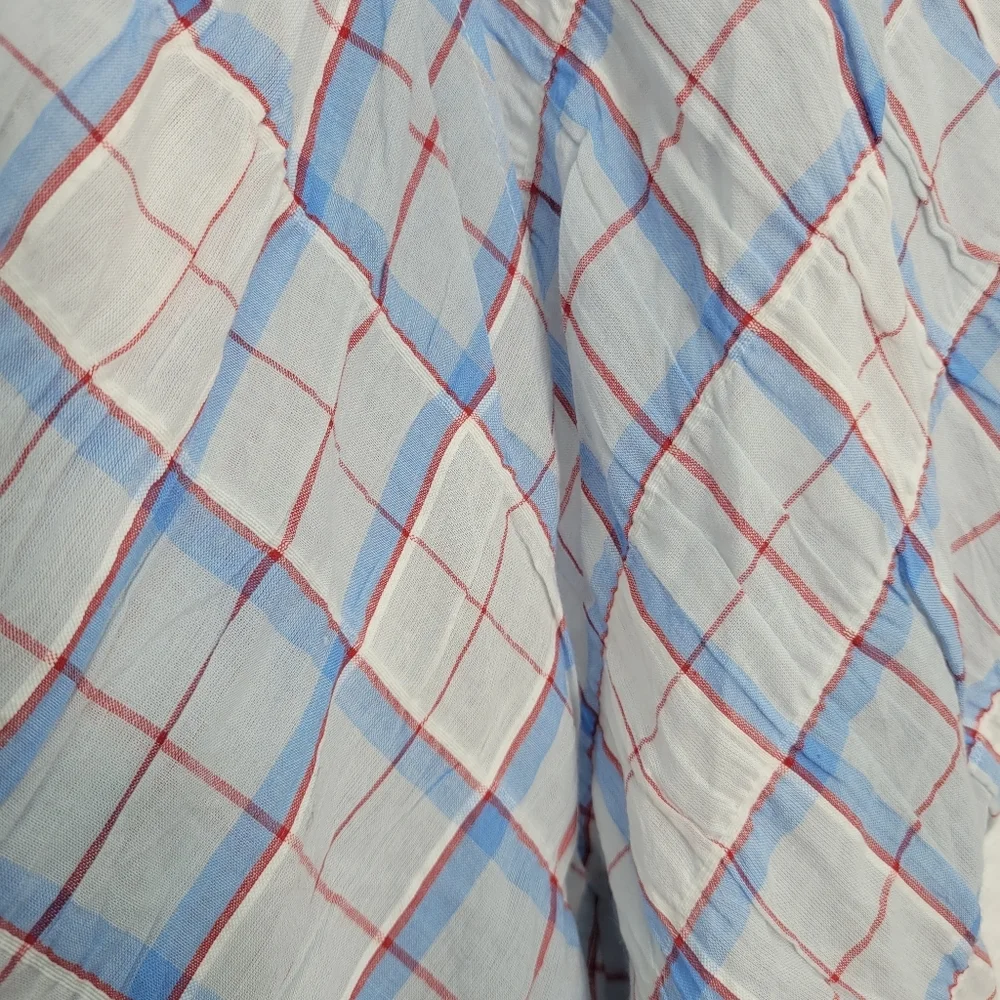 J Crew Pre-Crinkled Ruffle-trim Skirt Size L